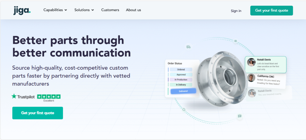 Top Xometry Alternatives in 2025 - A Detailed Comparison for B2B Manufacturing Sourcing 9 Jiga