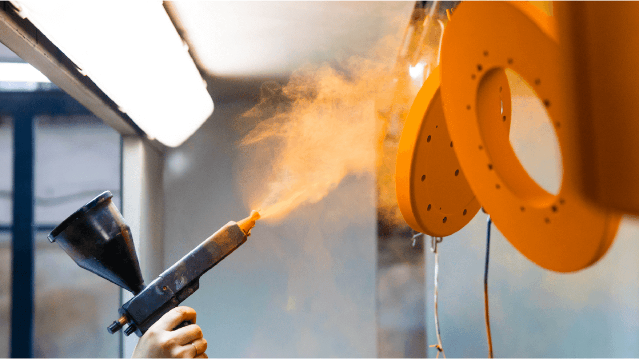 Powder coating for infrastructure components