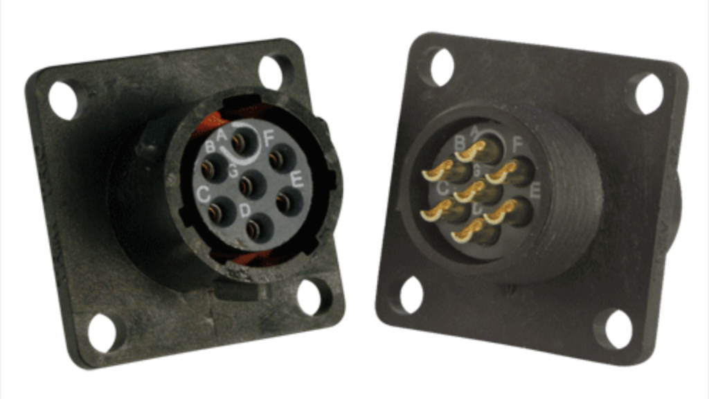 Square Flange Receptacle