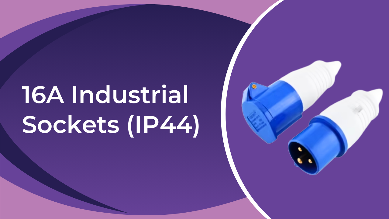 16A Industrial Sockets (IP44) | IP44 Rated Outlets | Splash-Proof ...