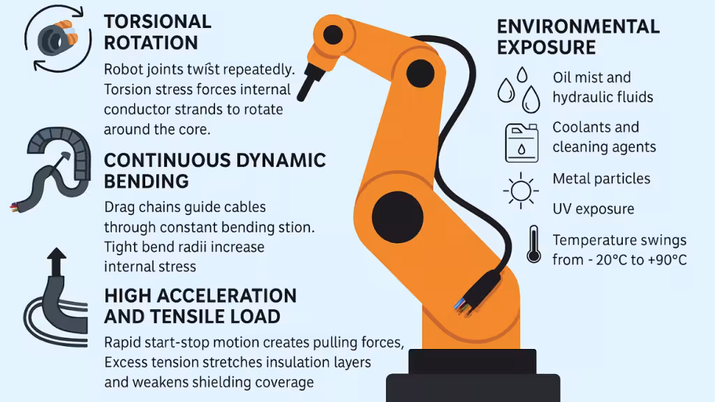 Damages Servo Cables Inside Robotic Systems