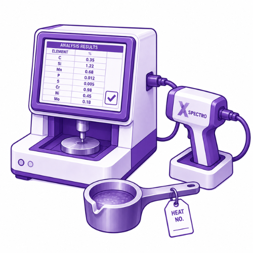 Elements verified spectrometrically per heat
