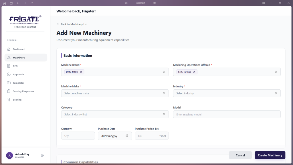 Manufacturing Platform